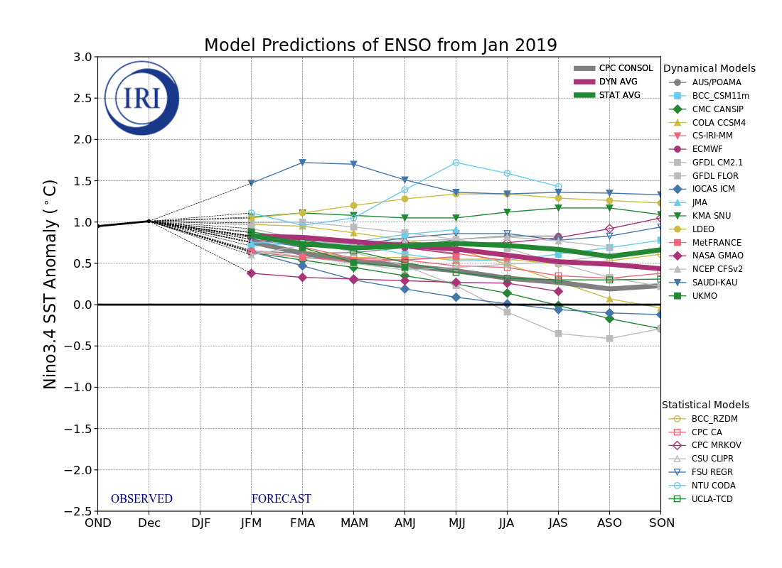 IRI ENSO Model Forecast Plumes Image