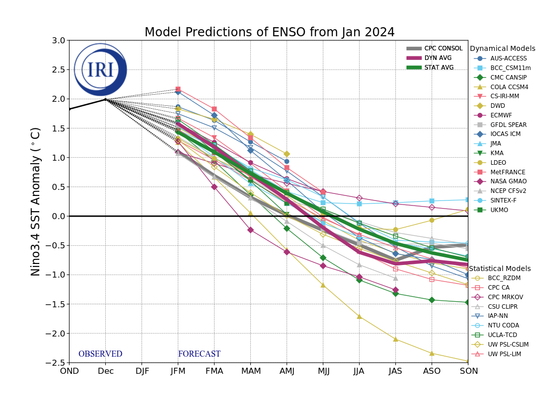 IRI ENSO Model Forecast Plumes Image