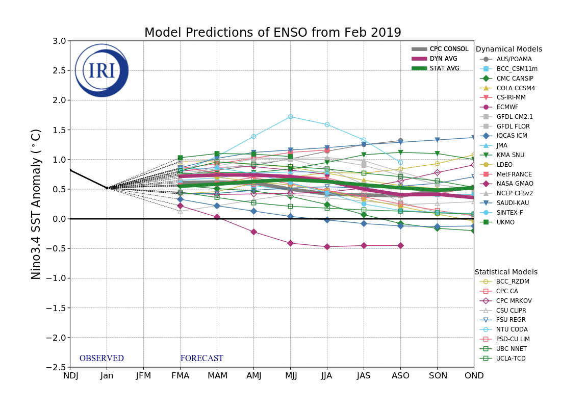 IRI ENSO Model Forecast Plumes Image