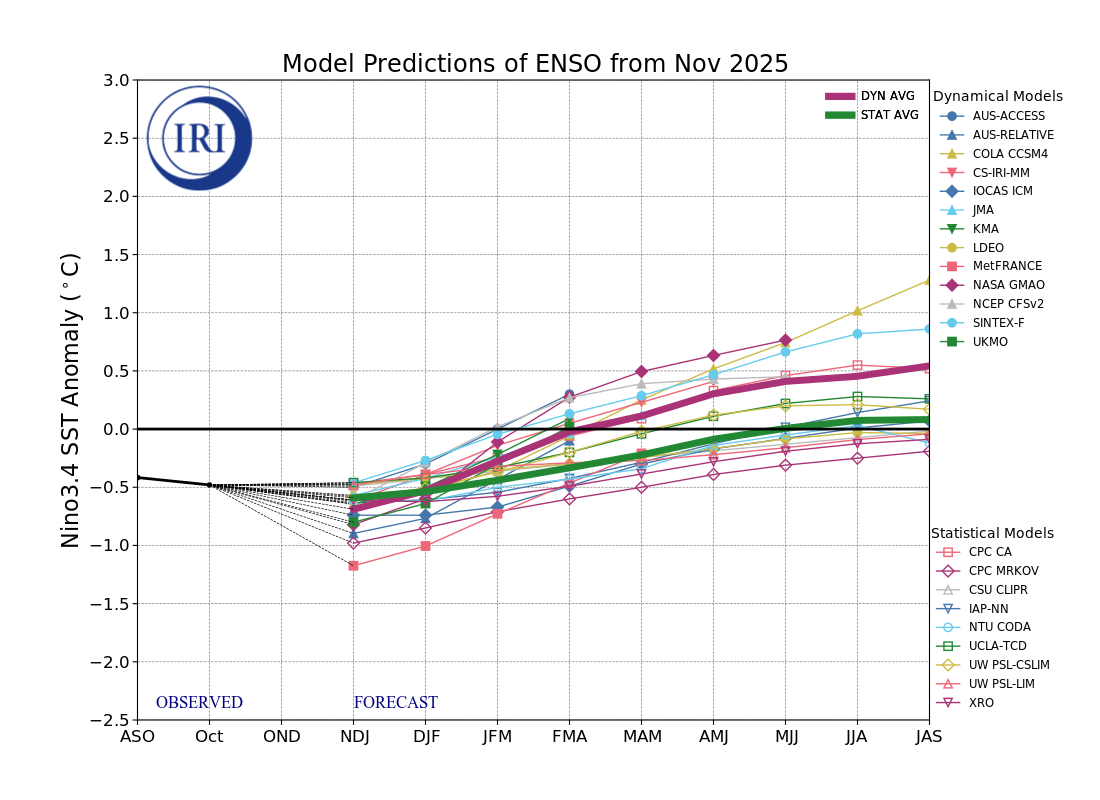 IRI ENSO Model Forecast Plumes Image