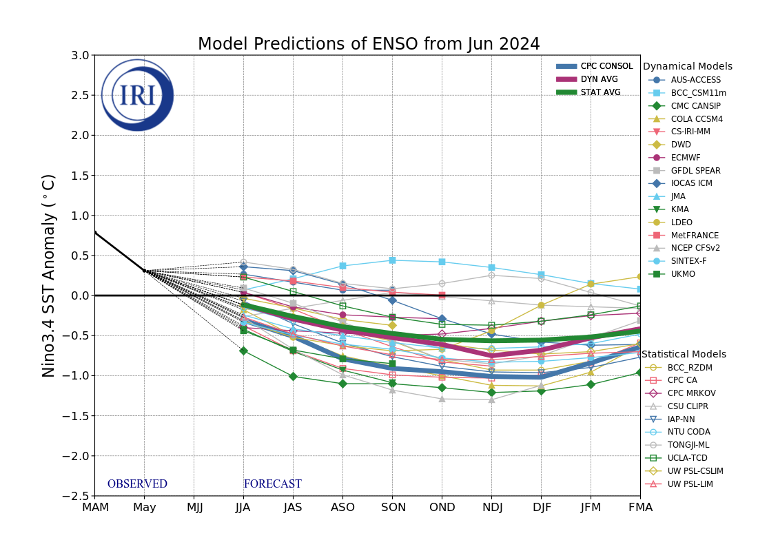 IRI ENSO Model Forecast Plumes Image