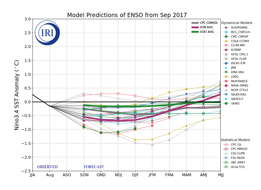 IRI ENSO Model Forecast Plumes Image