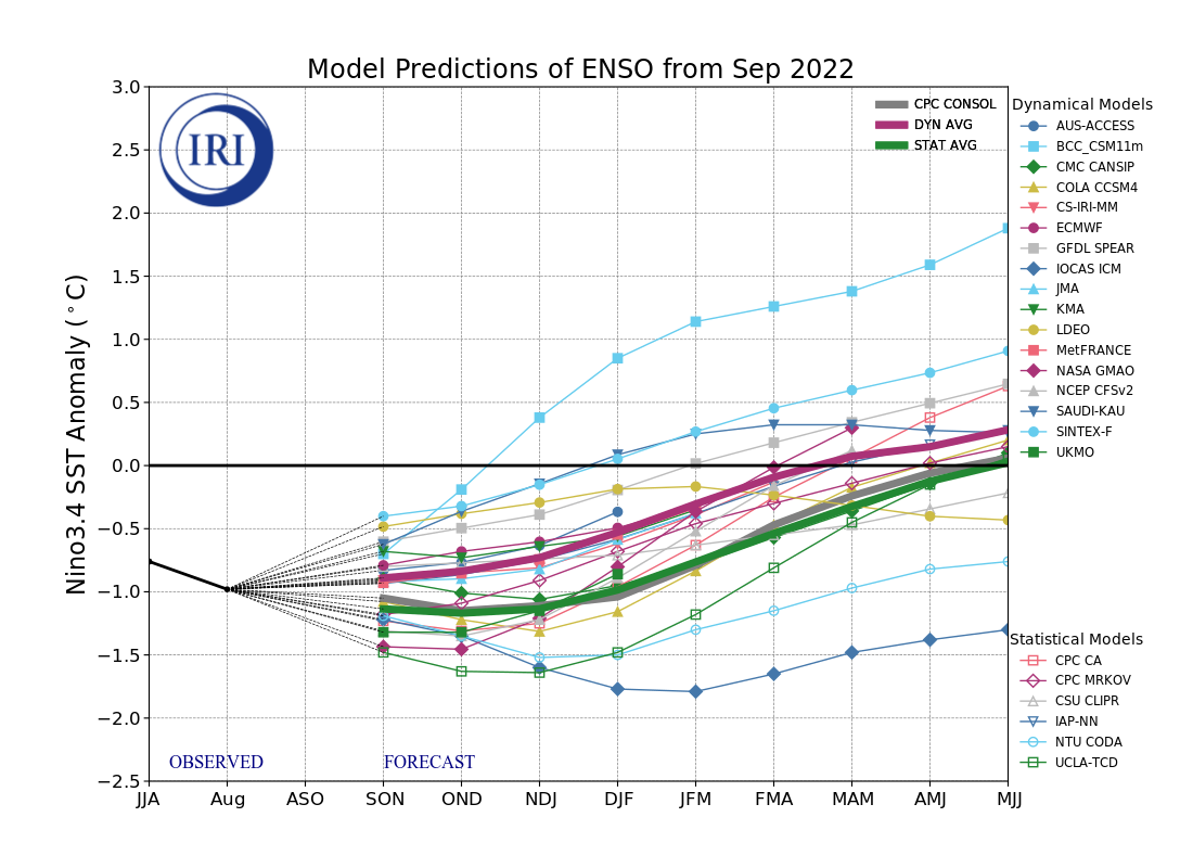 IRI ENSO Model Forecast Plumes Image