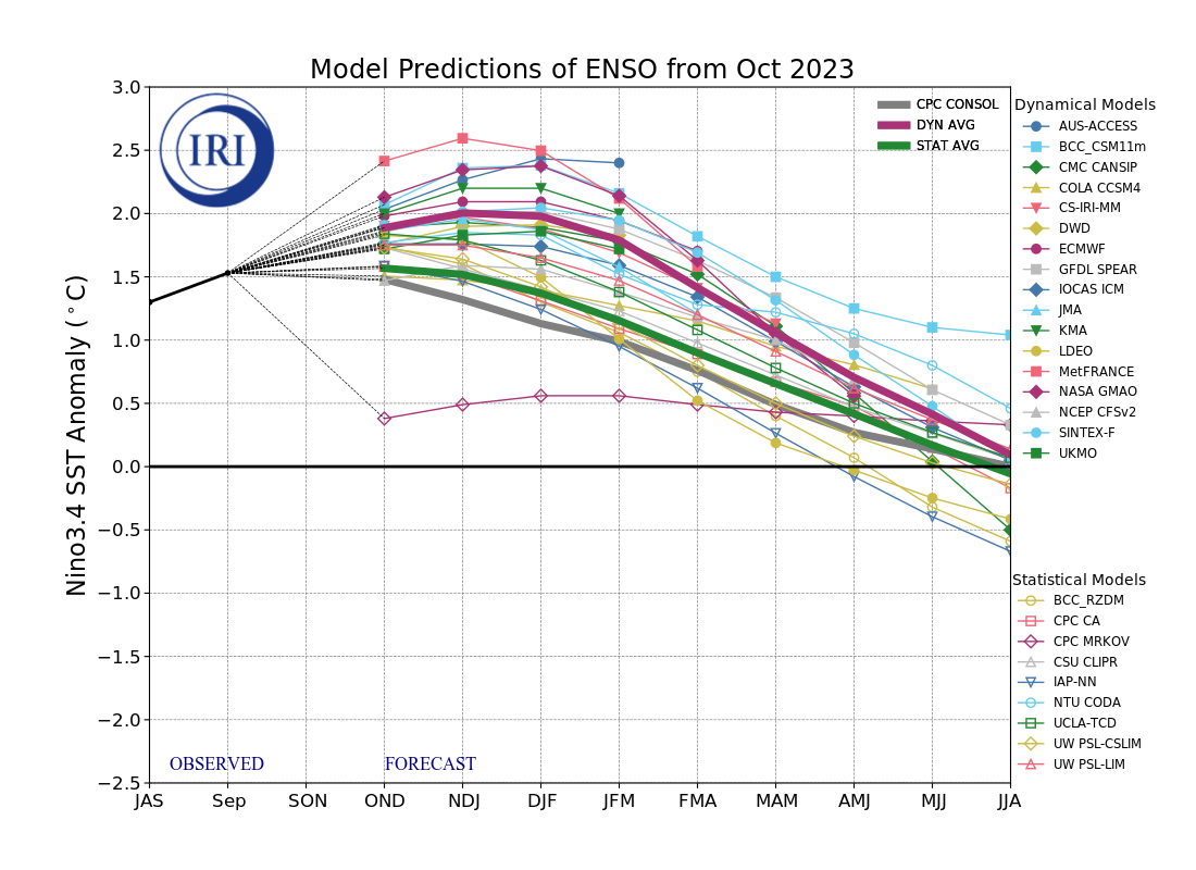 IRI ENSO Model Forecast Plumes Image